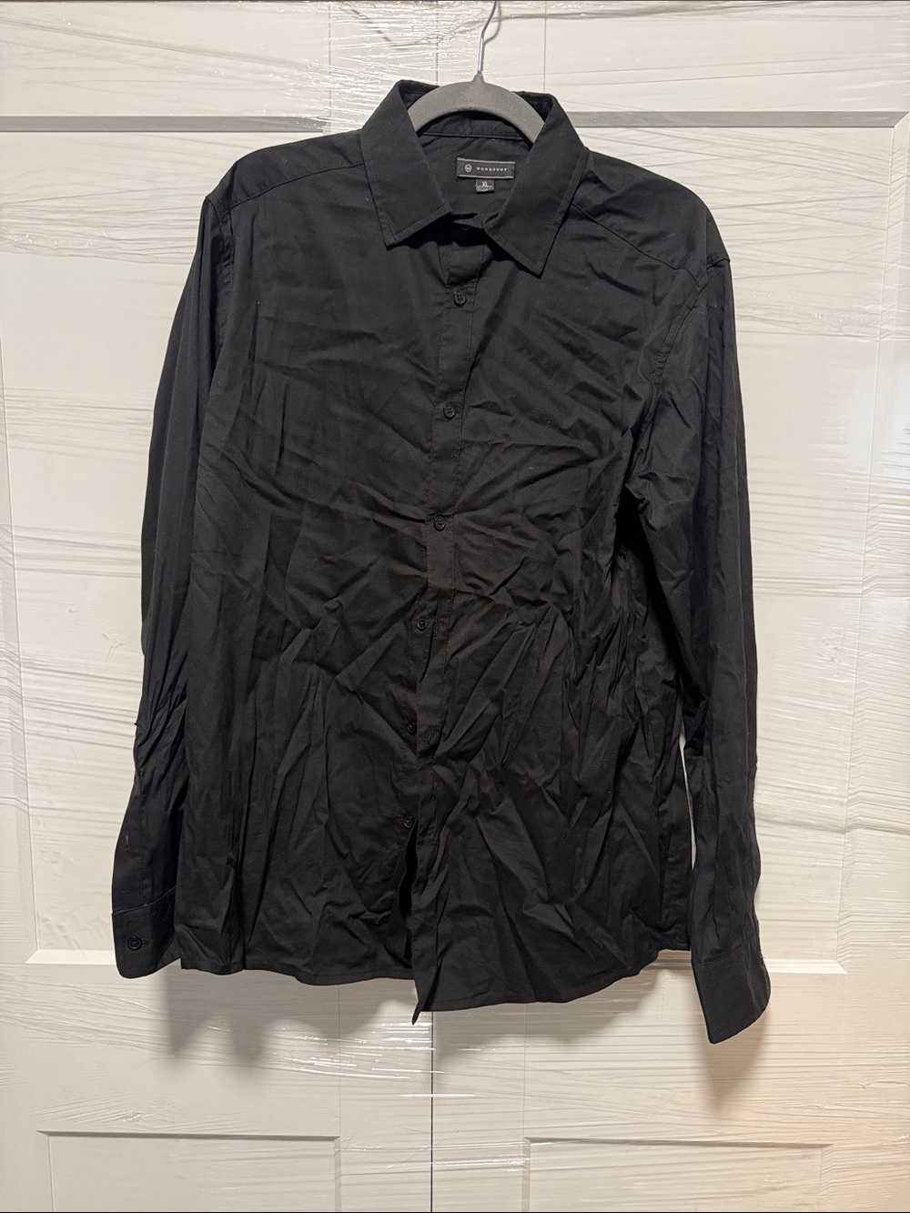 Workshop Republic Clothing Black Men's Button-Up Shirt